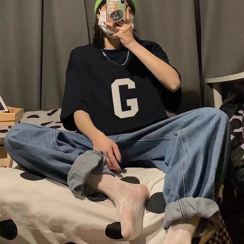 FEAR OF GOD season seven main line flocking big G letter short-sleeved T-shirt