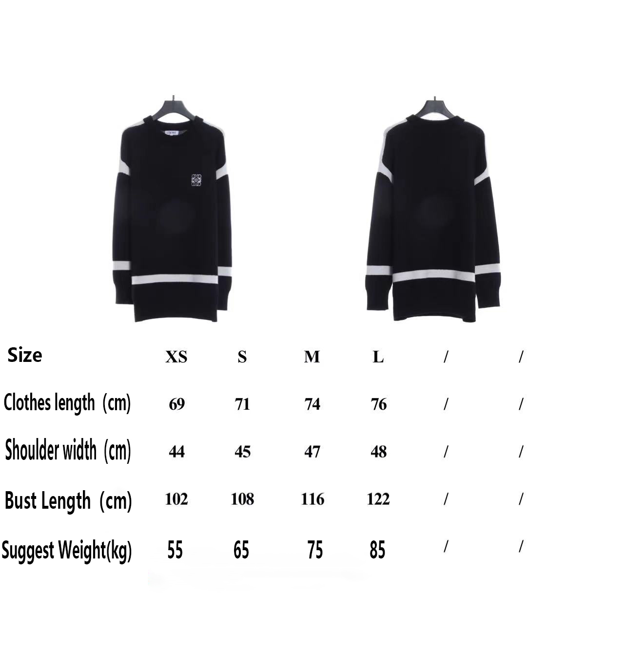 LOEVVE 22FW  Ribbon Embroidered Crew Neck Sweater