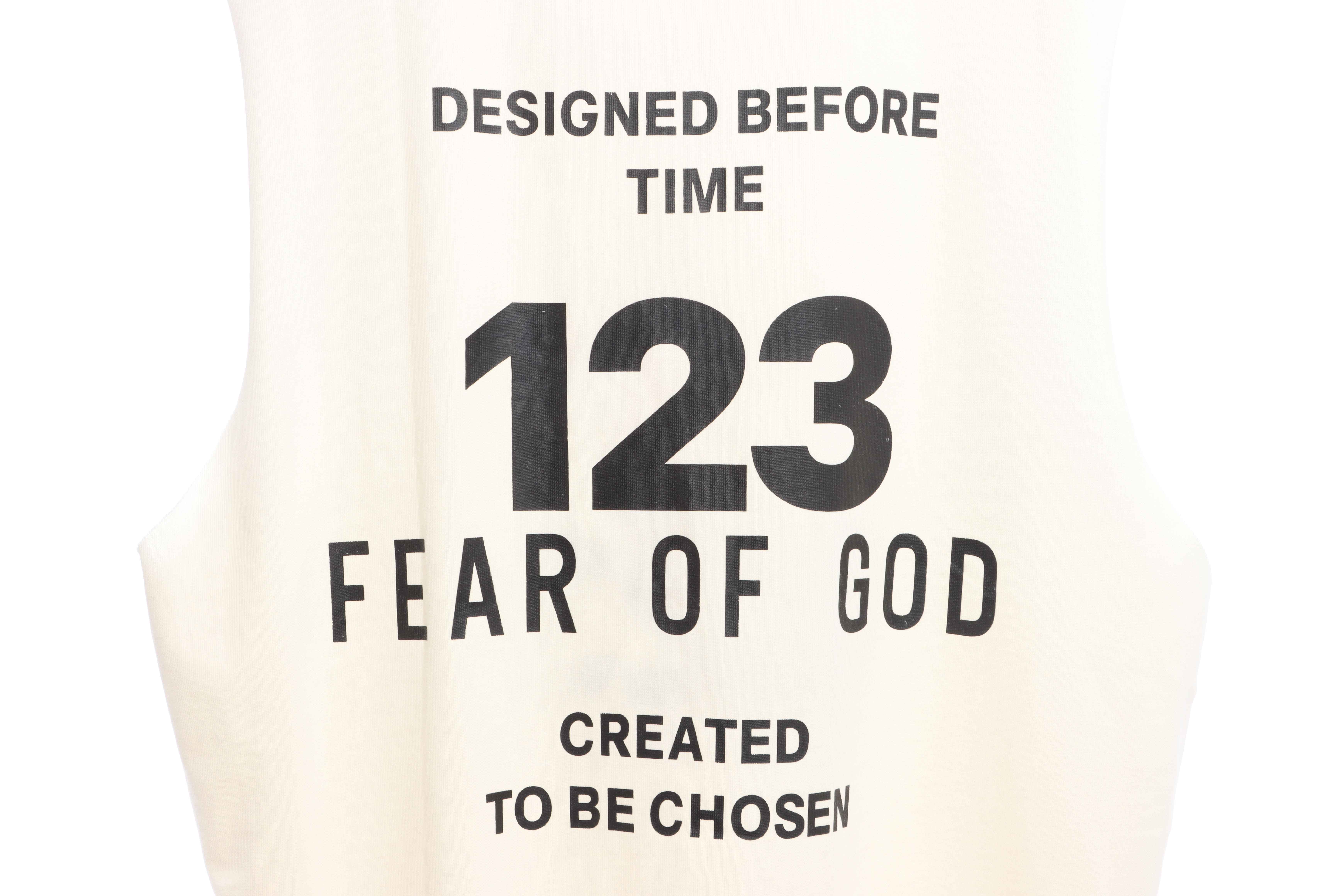 RRR123 x Fear OF God joint black print vest