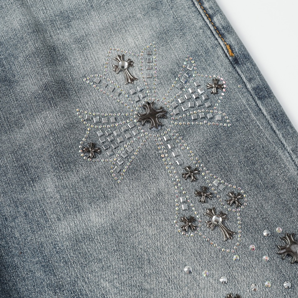 CHR0ME HEARTS 202323FW DENIM CROSS Pants