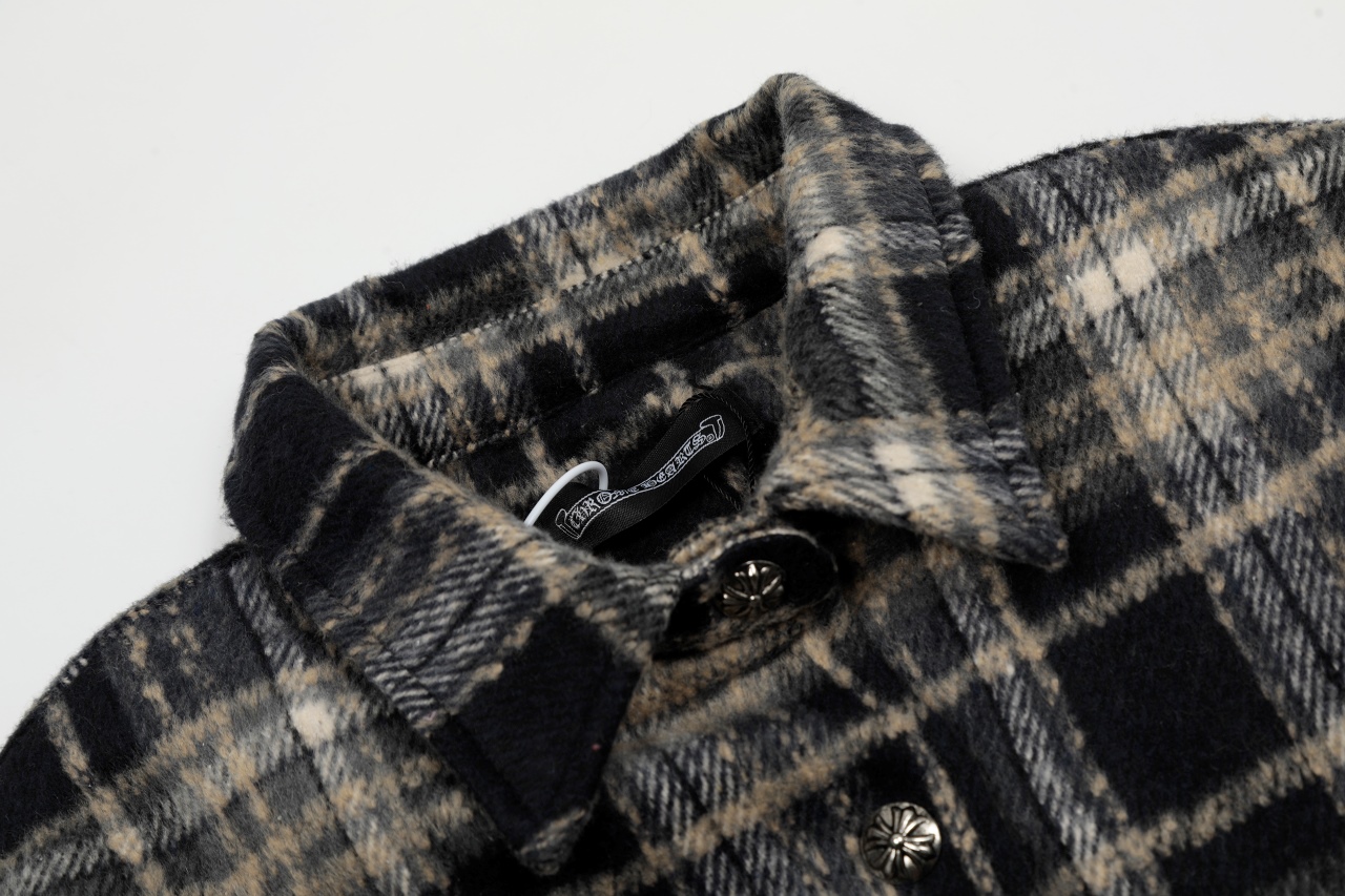 Chrome Hearts Plaid  Flannel wool Jacket
