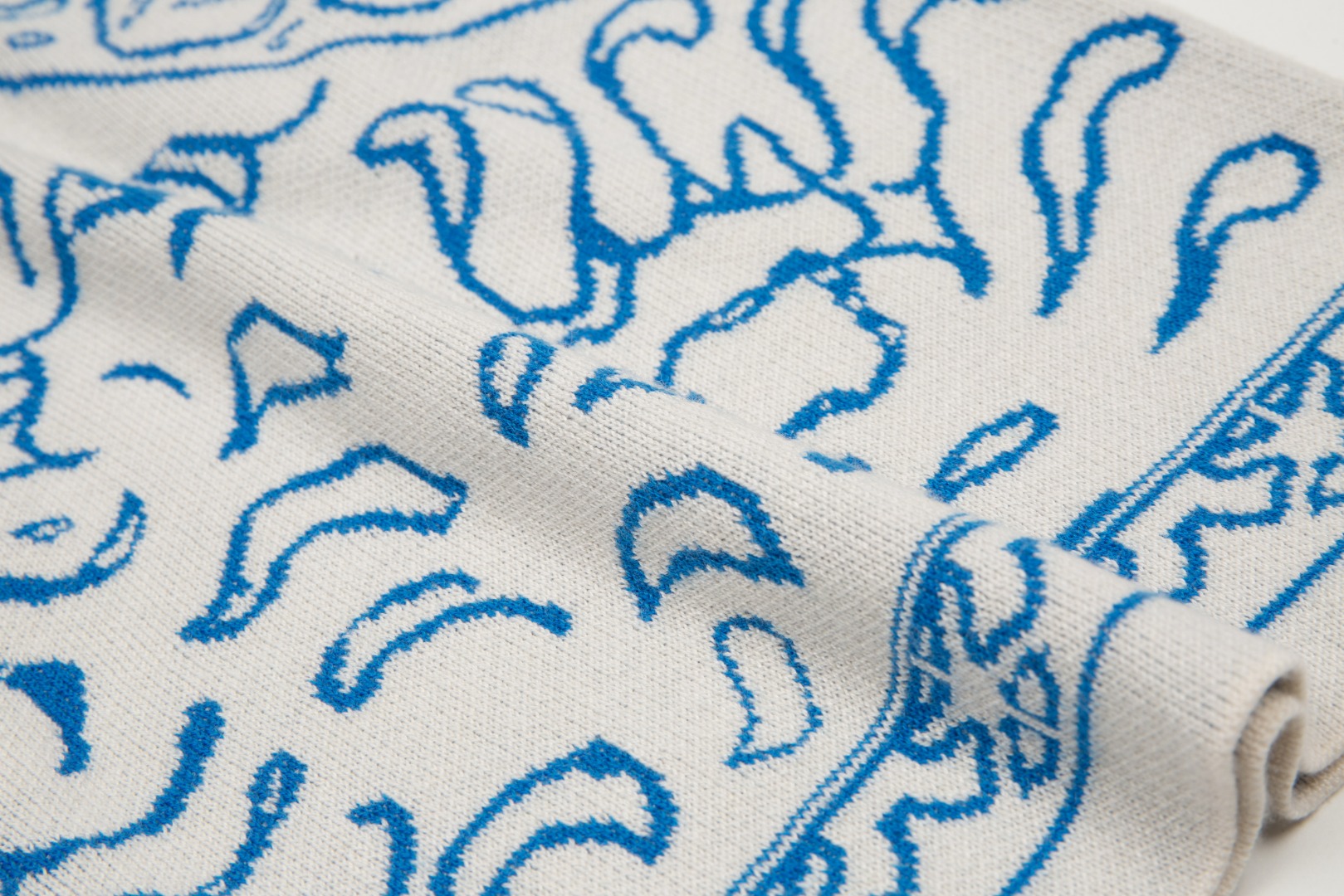 Rhud3 2023ss men's and women's identical Danube blue knitted shorts