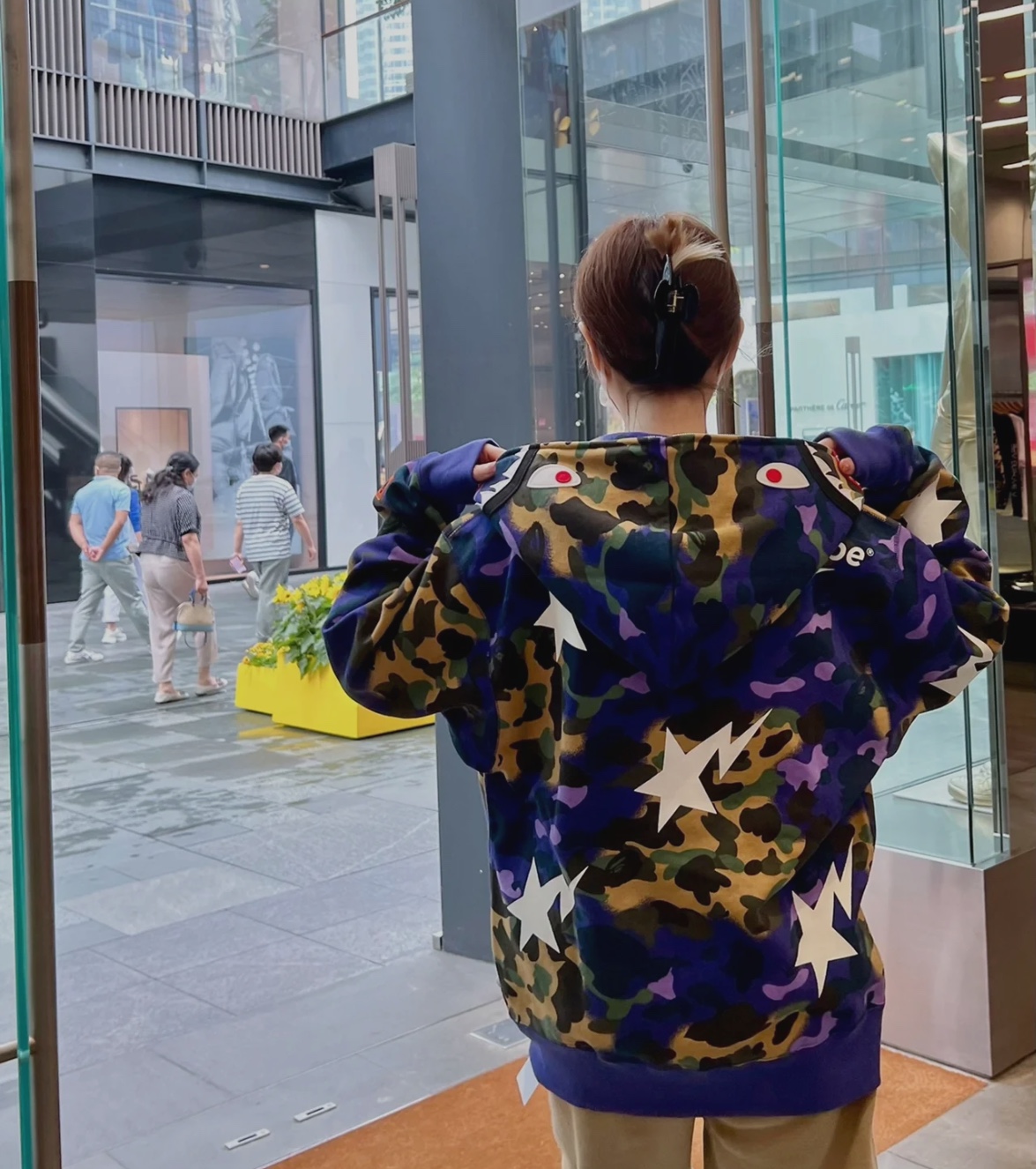 BAPExHP Joint Purple Shark Zipper Hoodie