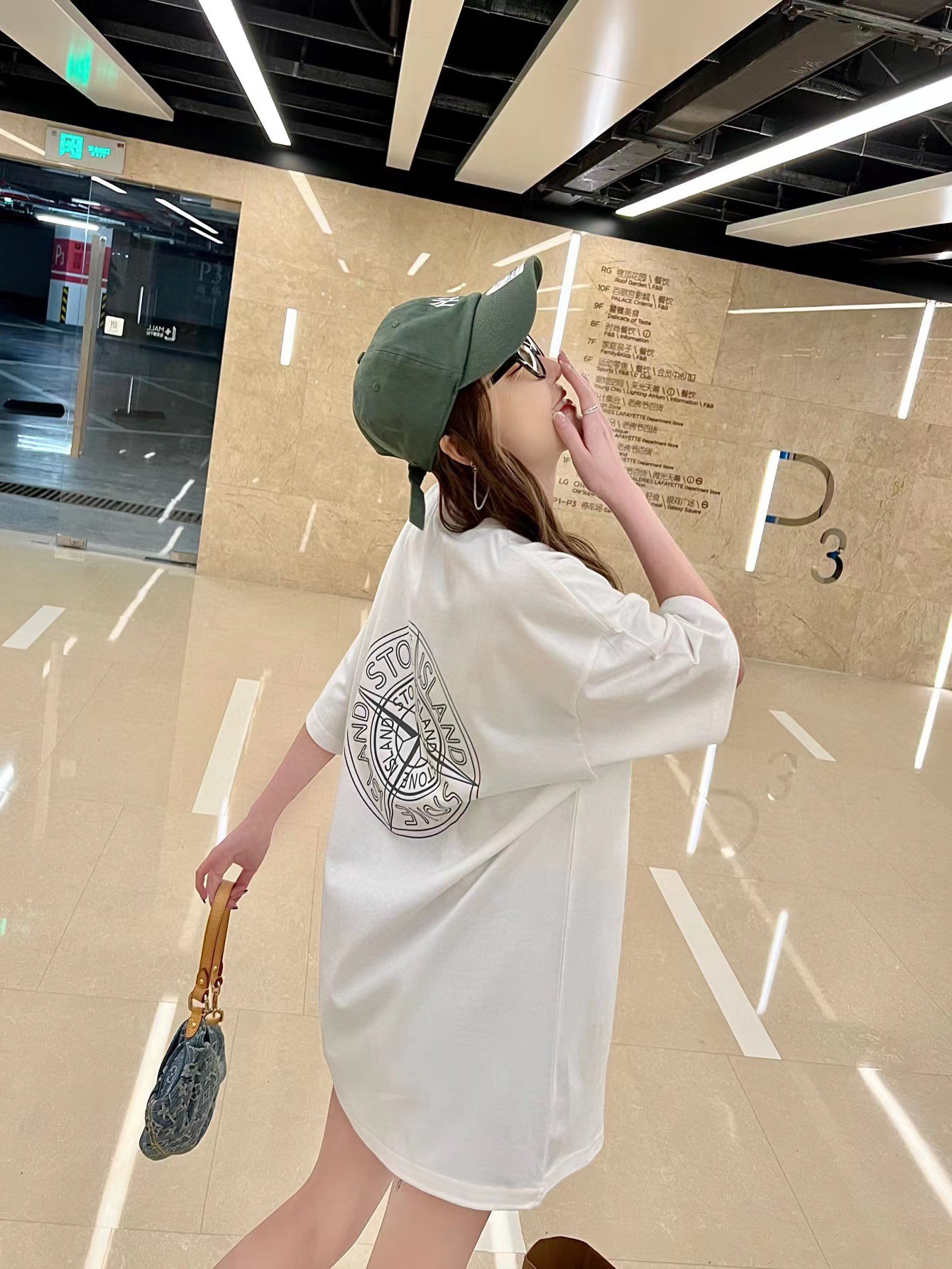 Stone Island Back Large Compass Logo Print Short Sleeves