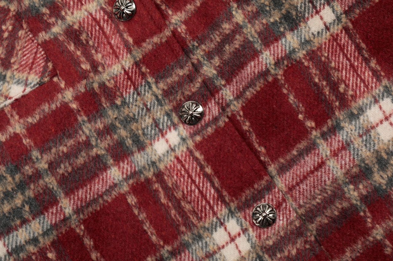 Chrome Hearts Plaid  Flannel wool Jacket