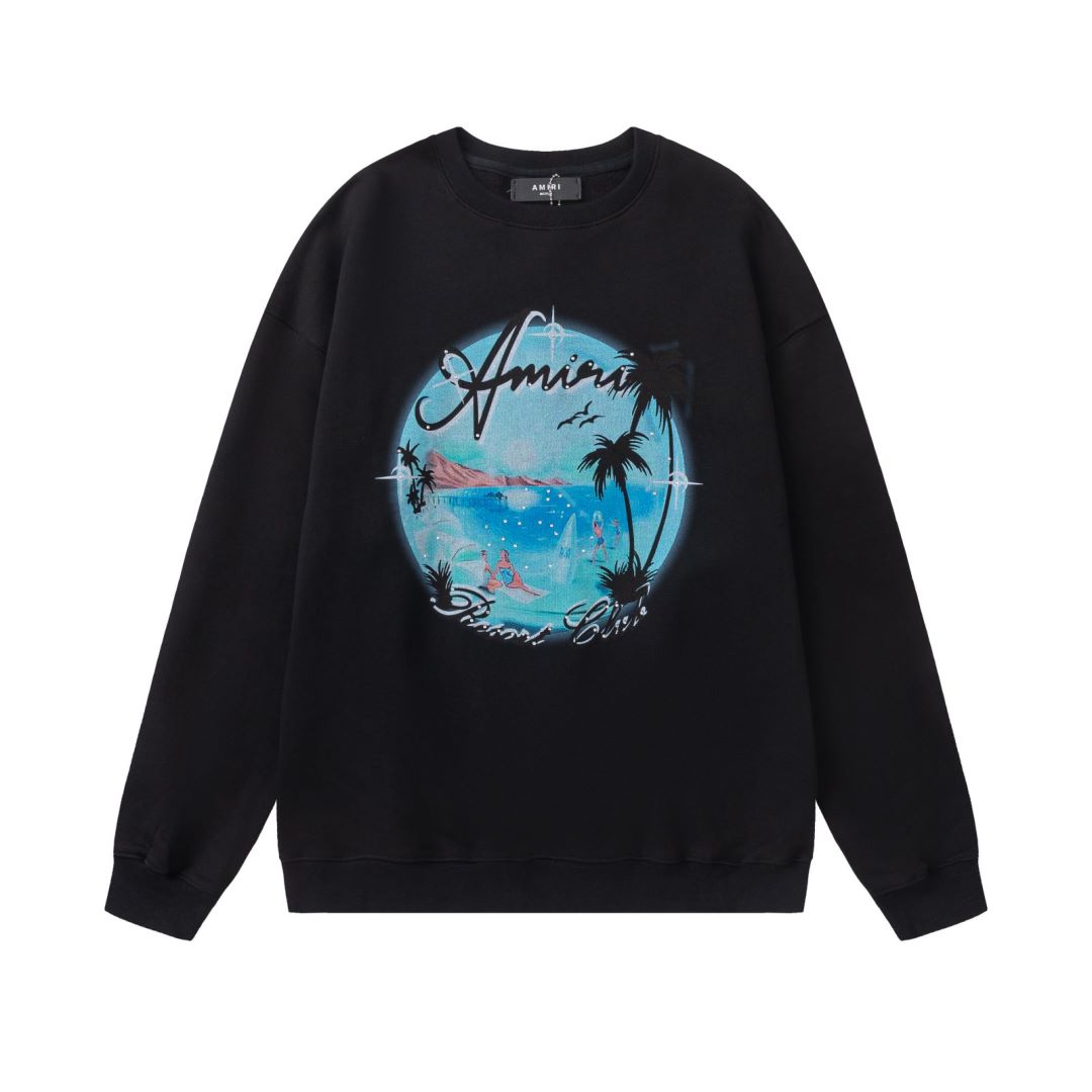 AMIRI Maldives Beach Logo with Rhinestone Detailing