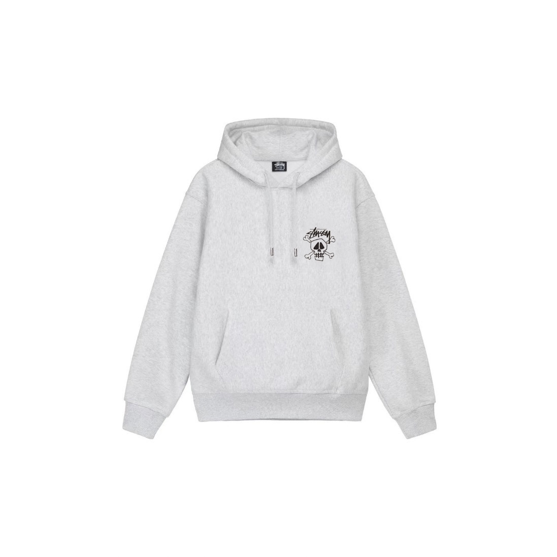 Stu$$y Skull & Bones Tee Pigment Dyed Graphic Printed Hoodie