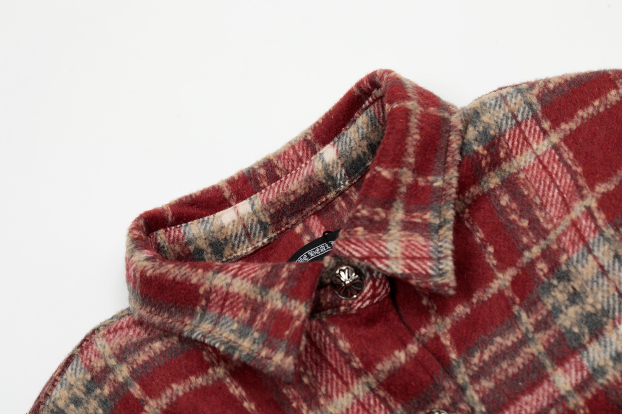 Chrome Hearts Plaid  Flannel wool Jacket