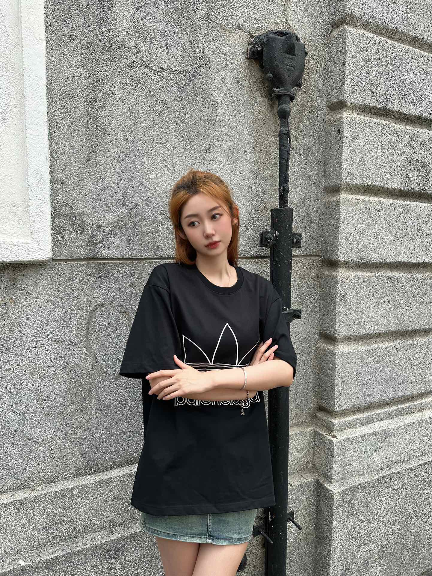 Adidas New clover embroidery logo short sleeves