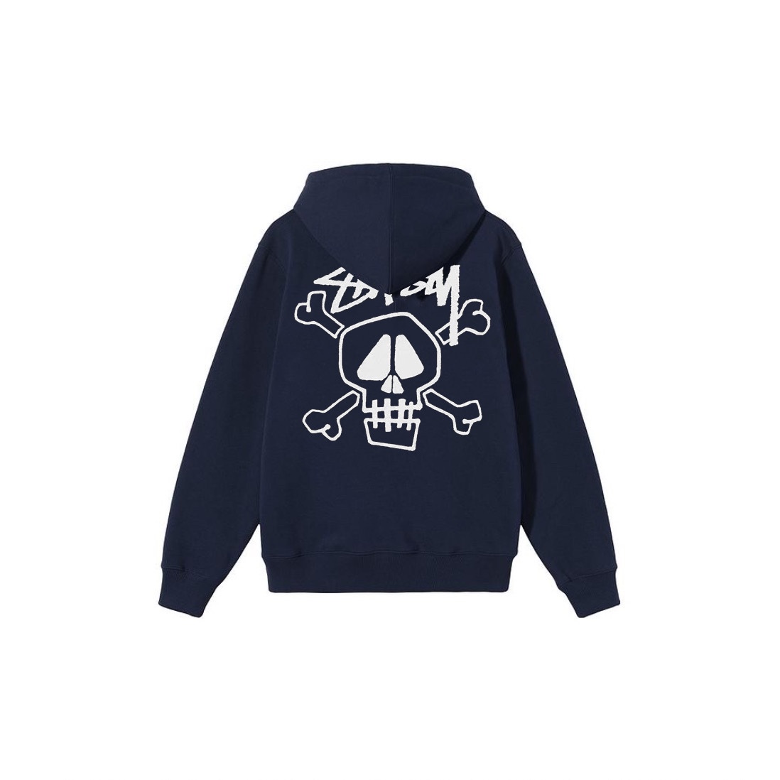 Stu$$y Skull & Bones Tee Pigment Dyed Graphic Printed Hoodie