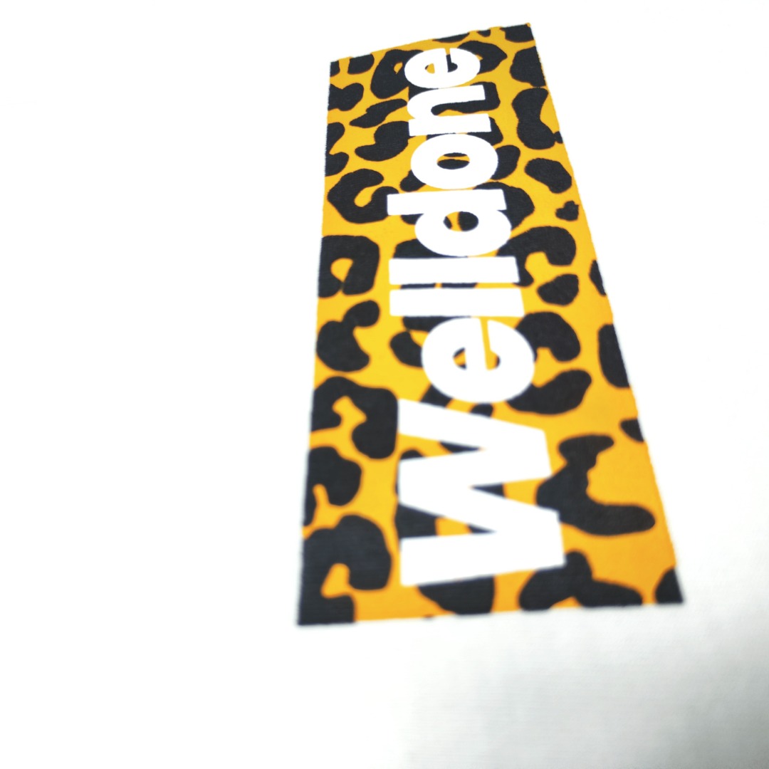 WE11D0NETRACK Leopard print Box Log T-Shirt