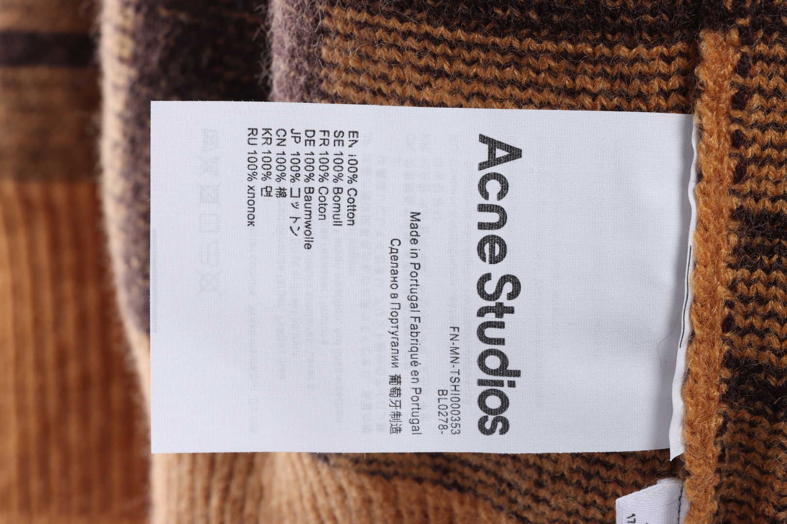 22S SACNE STUDIOS Checkerboard Square Smiley Crew Neck Sweater