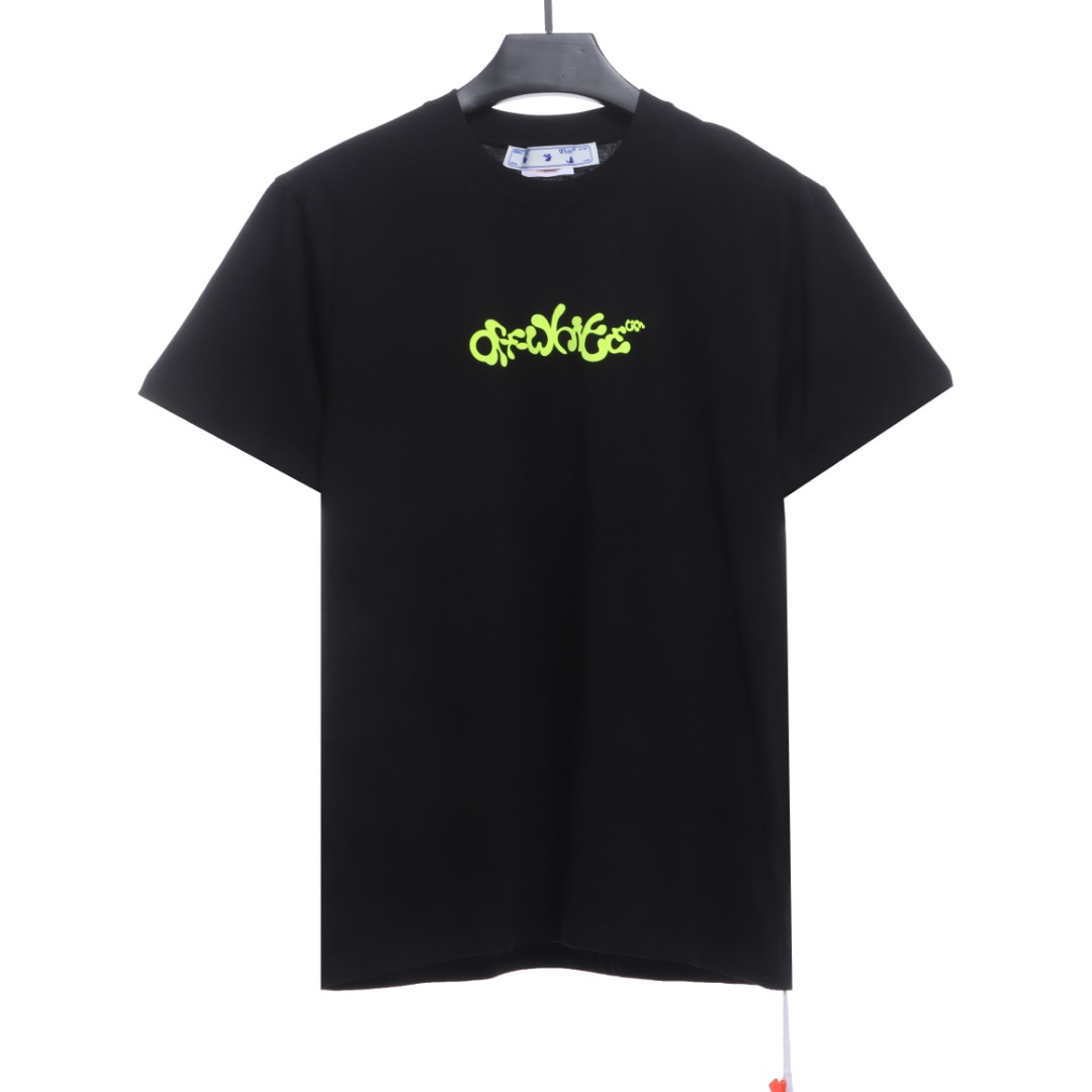 OW green paint letter arrowhead short sleeves