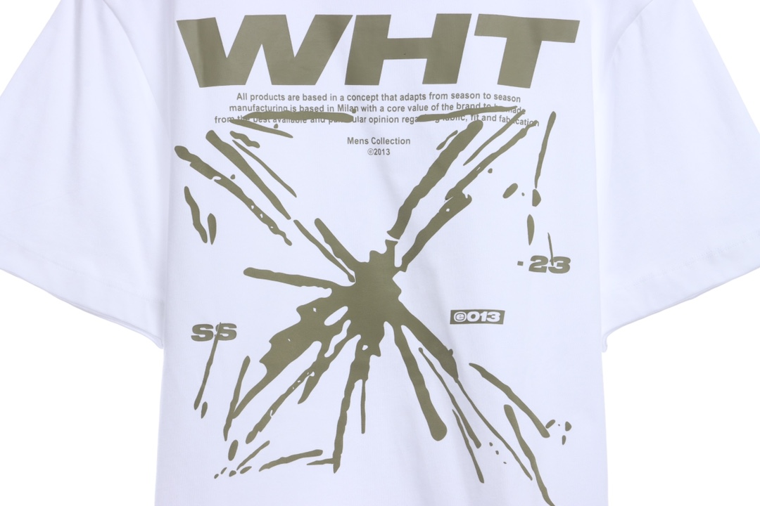 0W Sketch Splashed Ink Arrow Letter Short Sleeves