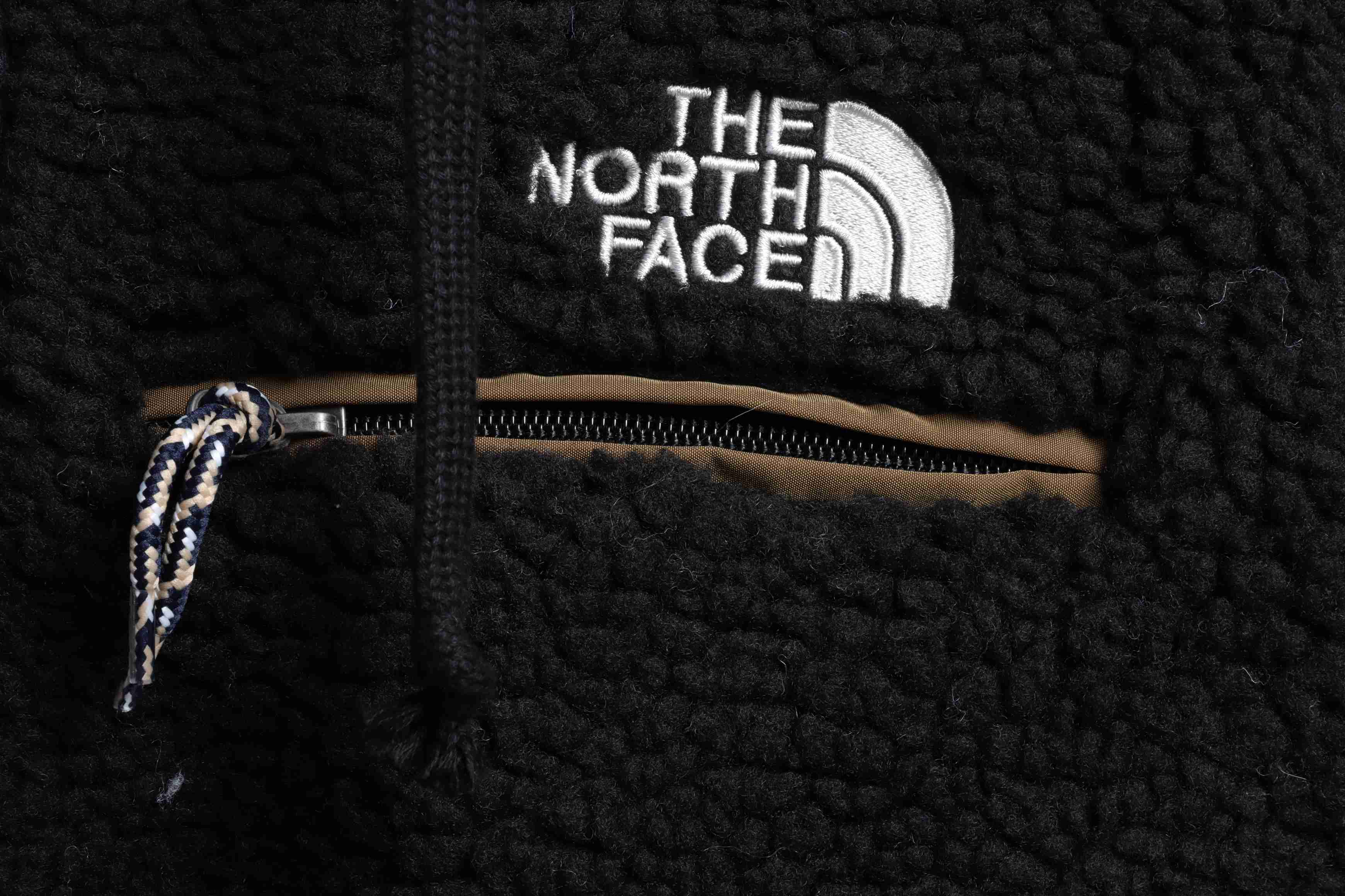 The North Face Double Laminated Sherpa White Zip Jacket