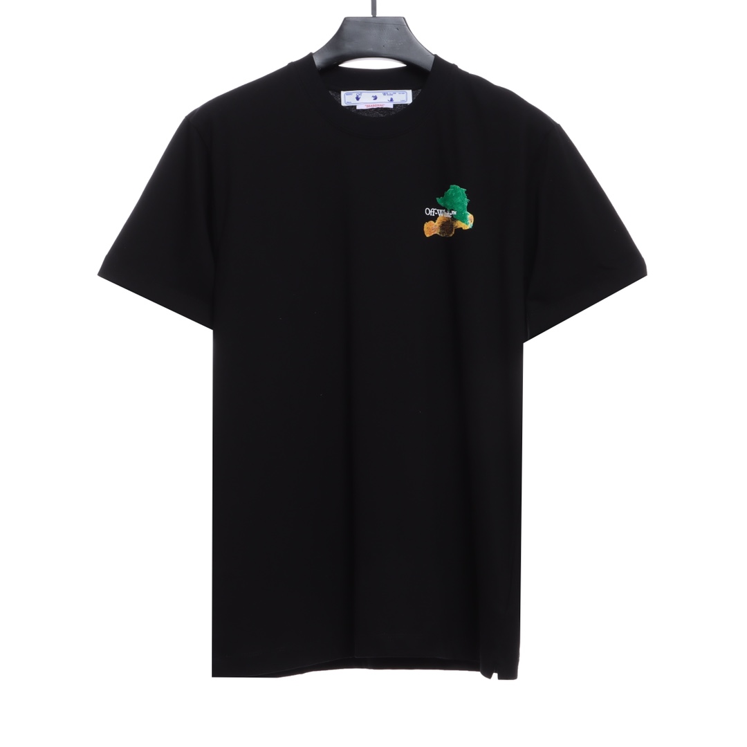 OW Environmental Protection Ink hand-painted graffiti short sleeves