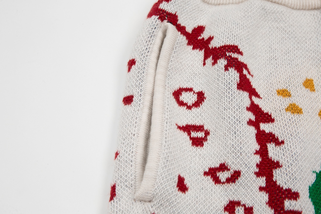 Rhud3 2023ss men's and women's same style cashew flower knitted shorts