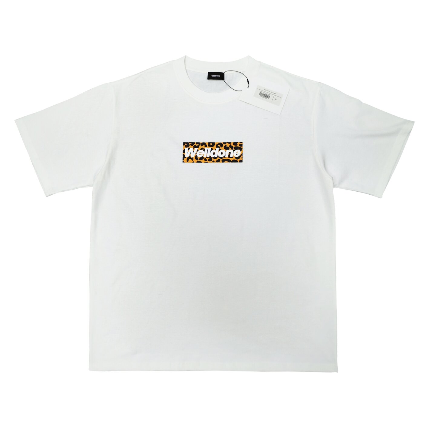 WE11D0NETRACK Leopard print Box Log T-Shirt