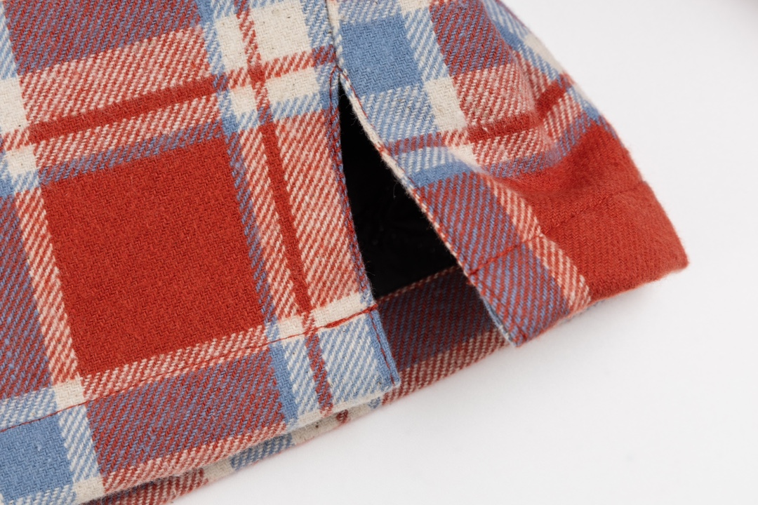 Chrome Hearts plaid design with silver embellishments, cotton-padded jacket