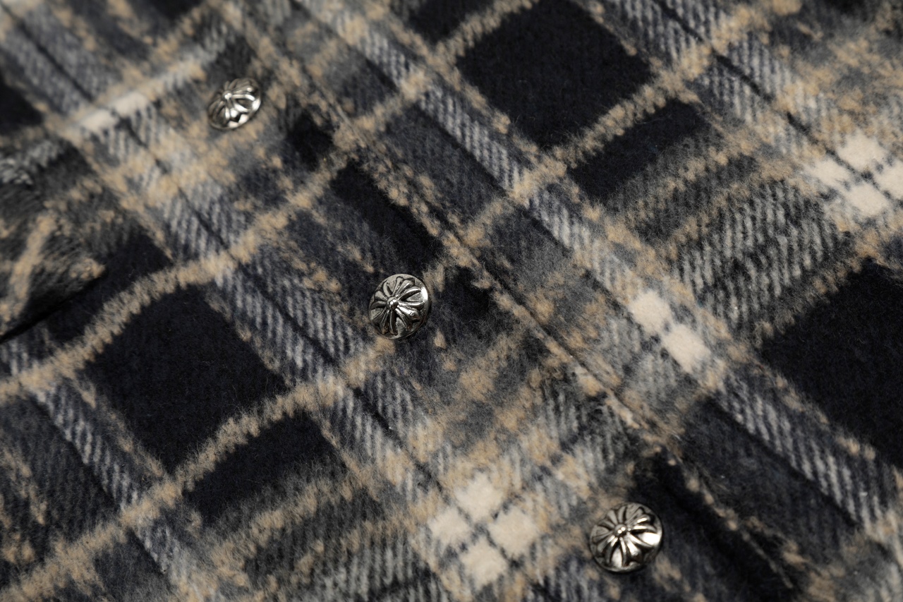 Chrome Hearts Plaid  Flannel wool Jacket