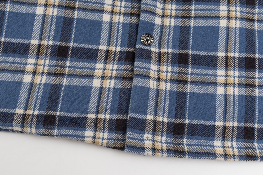 Chrome Hearts plaid design with silver embellishments, cotton-padded jacket