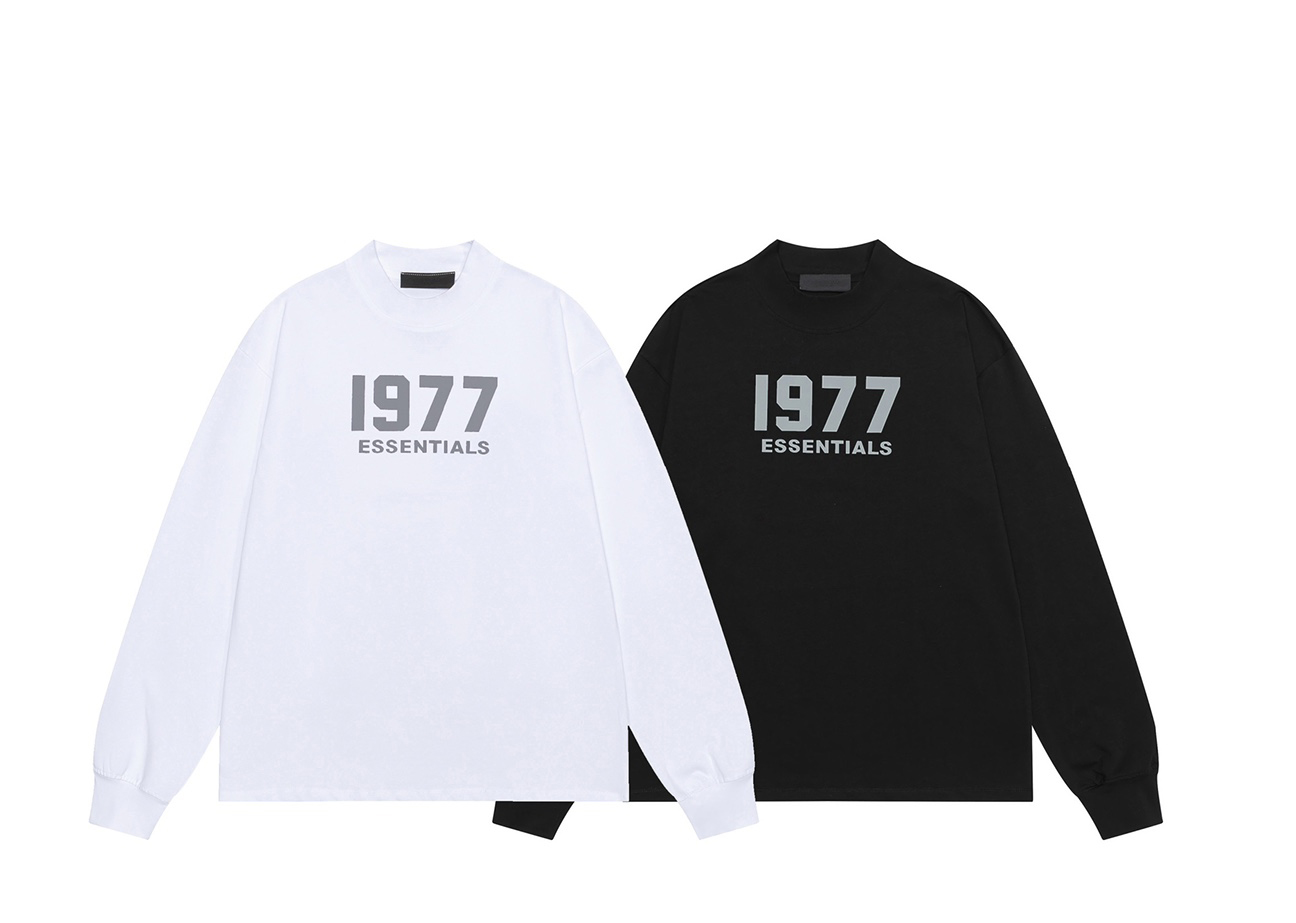 Fear of god  1977 flocking print long-sleeved Tee