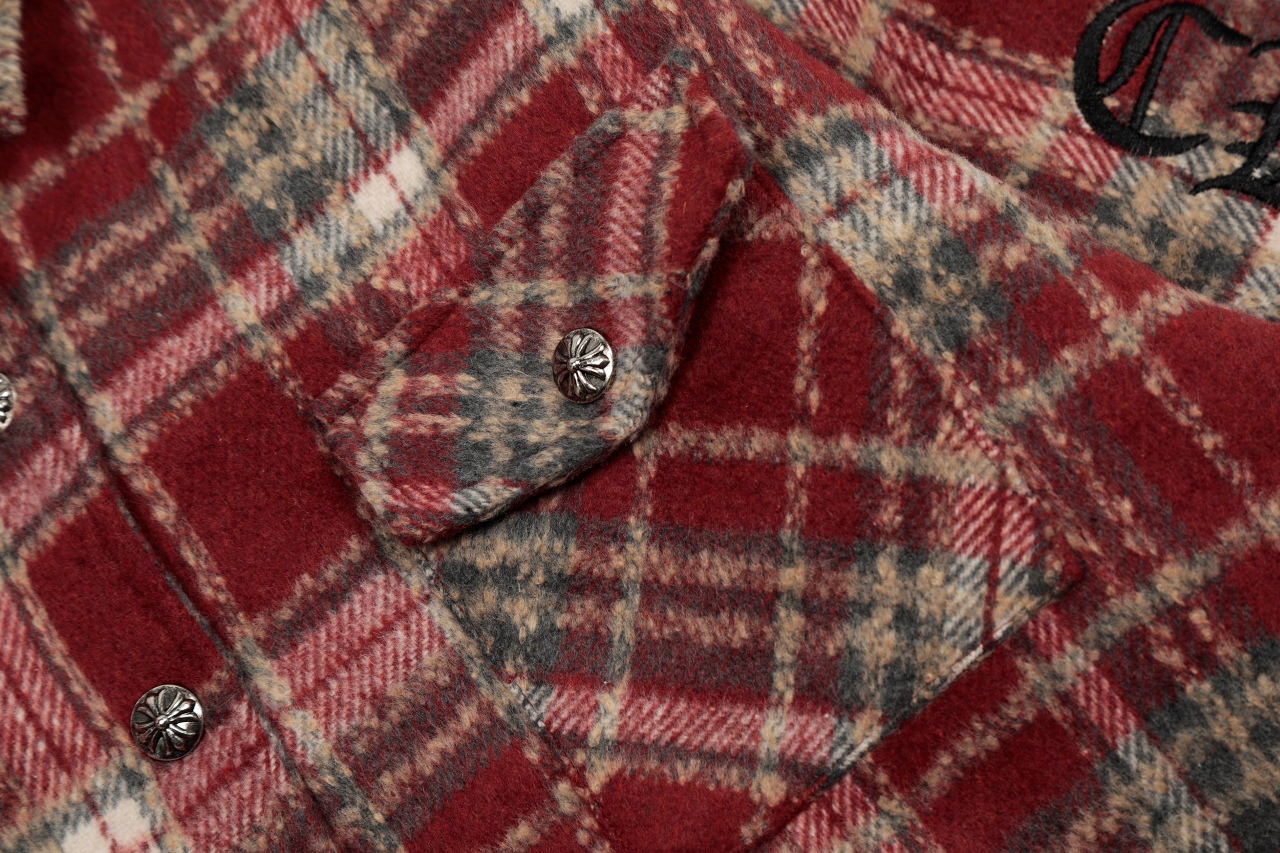 Chrome Hearts Plaid  Flannel wool Jacket