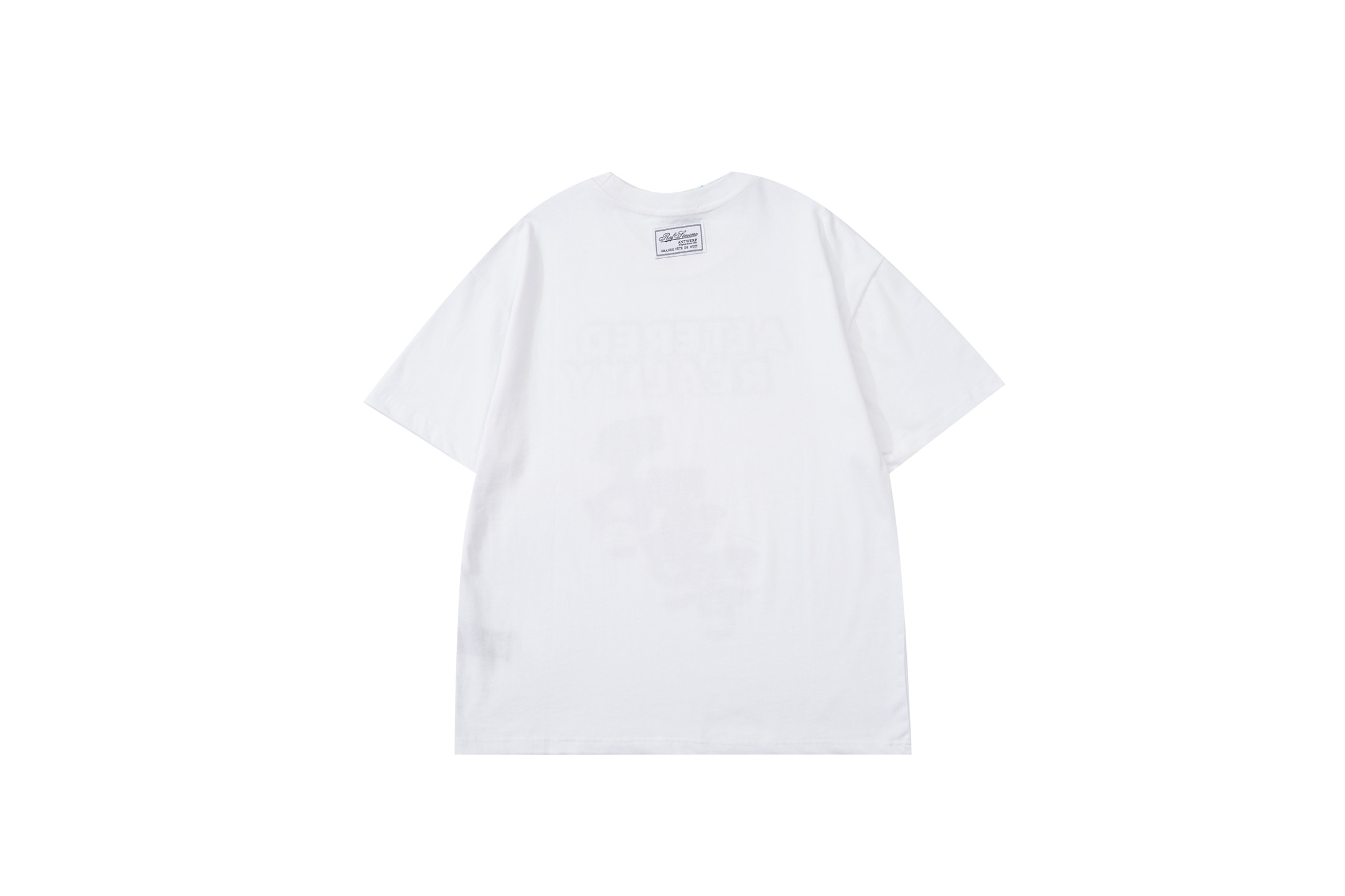 RAF SIMONS Phantom Portrait Slogan Short Sleeve T-Shirt White