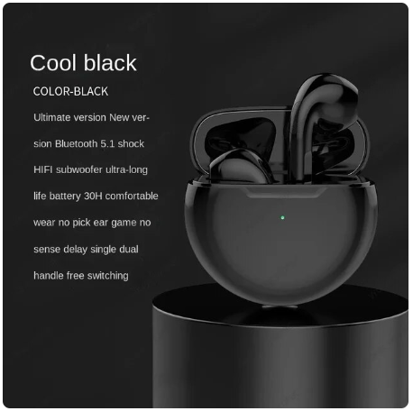 Original Air Pro 6 TWS Wireless Bluetooth Earphones Mini Pods Earbuds Earphone Headset For Xiaomi Android Apple iPhone Headphone