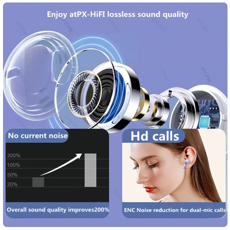 Original Air Pro 6 TWS Wireless Bluetooth Earphones Mini Pods Earbuds Earphone Headset For Xiaomi Android Apple iPhone Headphone