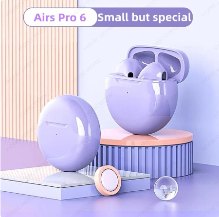 Original Air Pro 6 TWS Wireless Bluetooth Earphones Mini Pods Earbuds Earphone Headset For Xiaomi Android Apple iPhone Headphone