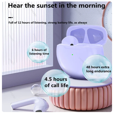 Original Air Pro 6 TWS Wireless Bluetooth Earphones Mini Pods Earbuds Earphone Headset For Xiaomi Android Apple iPhone Headphone
