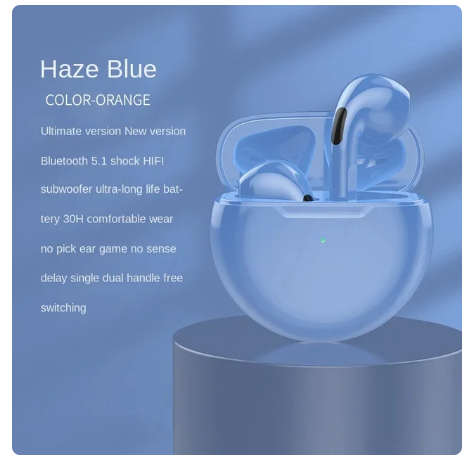 Original Air Pro 6 TWS Wireless Bluetooth Earphones Mini Pods Earbuds Earphone Headset For Xiaomi Android Apple iPhone Headphone