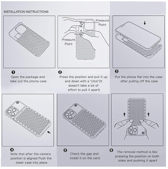 Arae Premium Aluminum Alloy Case,Anti-Fall Heat Dissipation,Anti-Scratch Slim Case,Aromatherapy Phone case for iPhone 14 (Gray, iPhone 14 Pro Max 6.7inch)