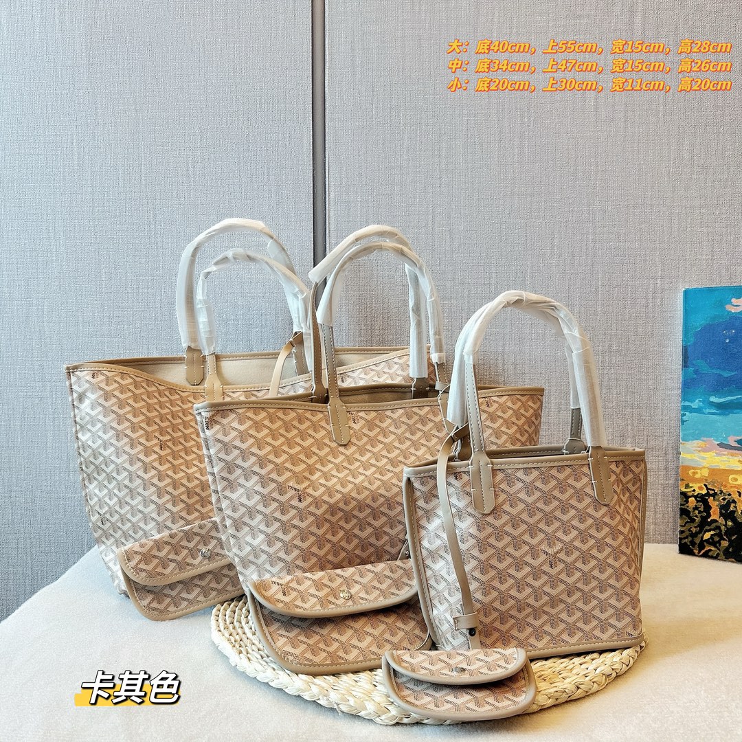 Goya tote bag Y letter leather shoulder bag handbag