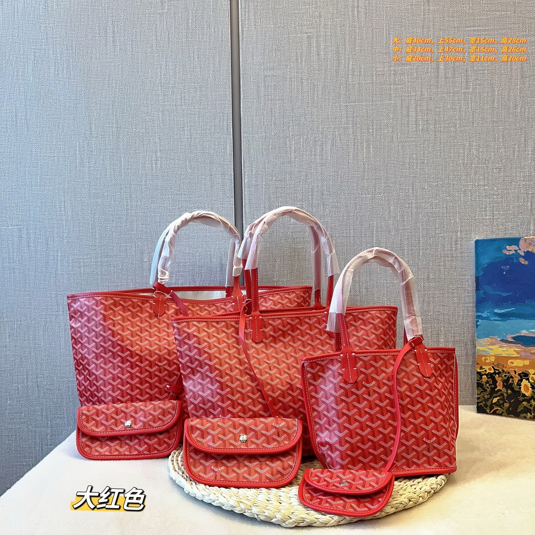 Goya tote bag Y letter leather shoulder bag handbag