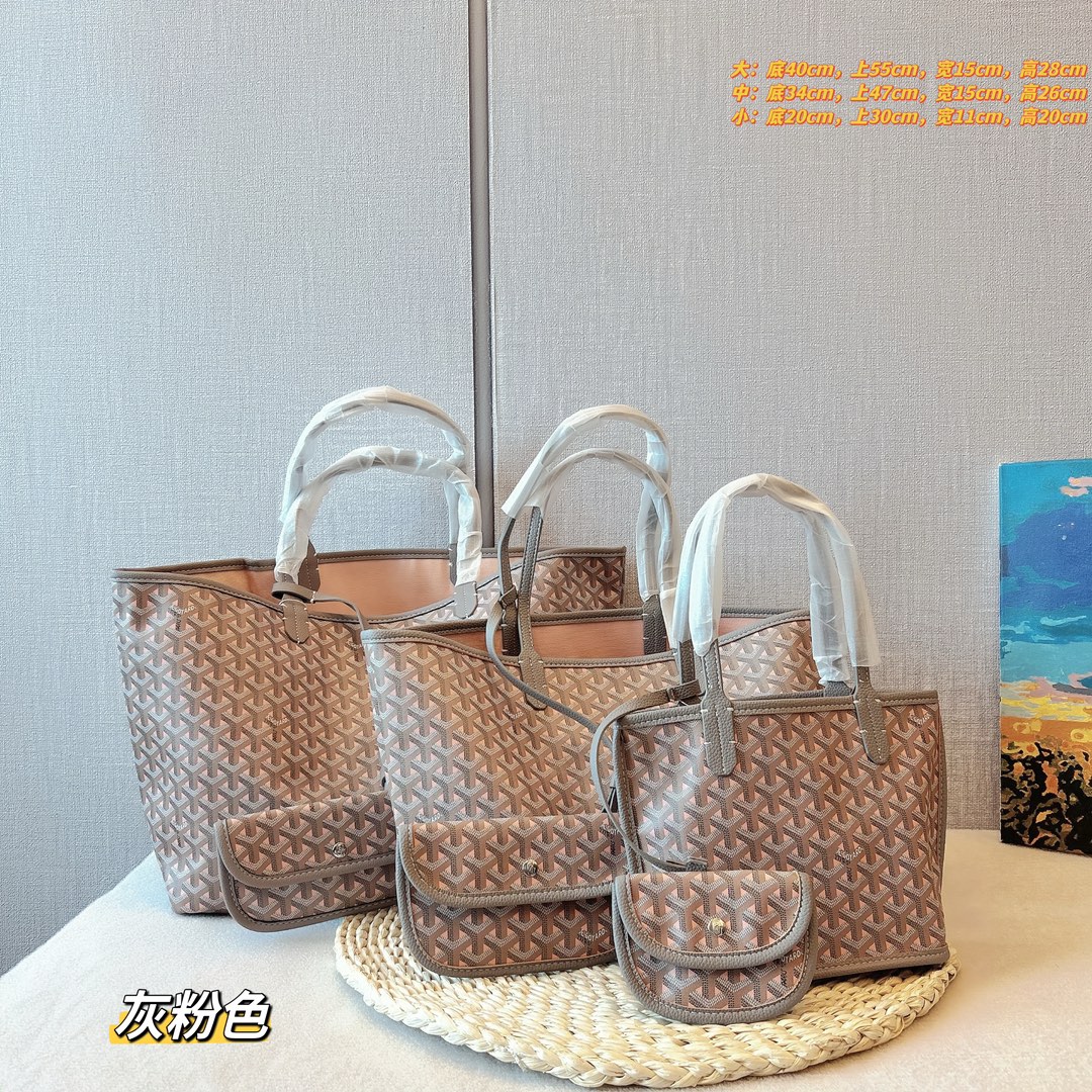 Goya tote bag Y letter leather shoulder bag handbag