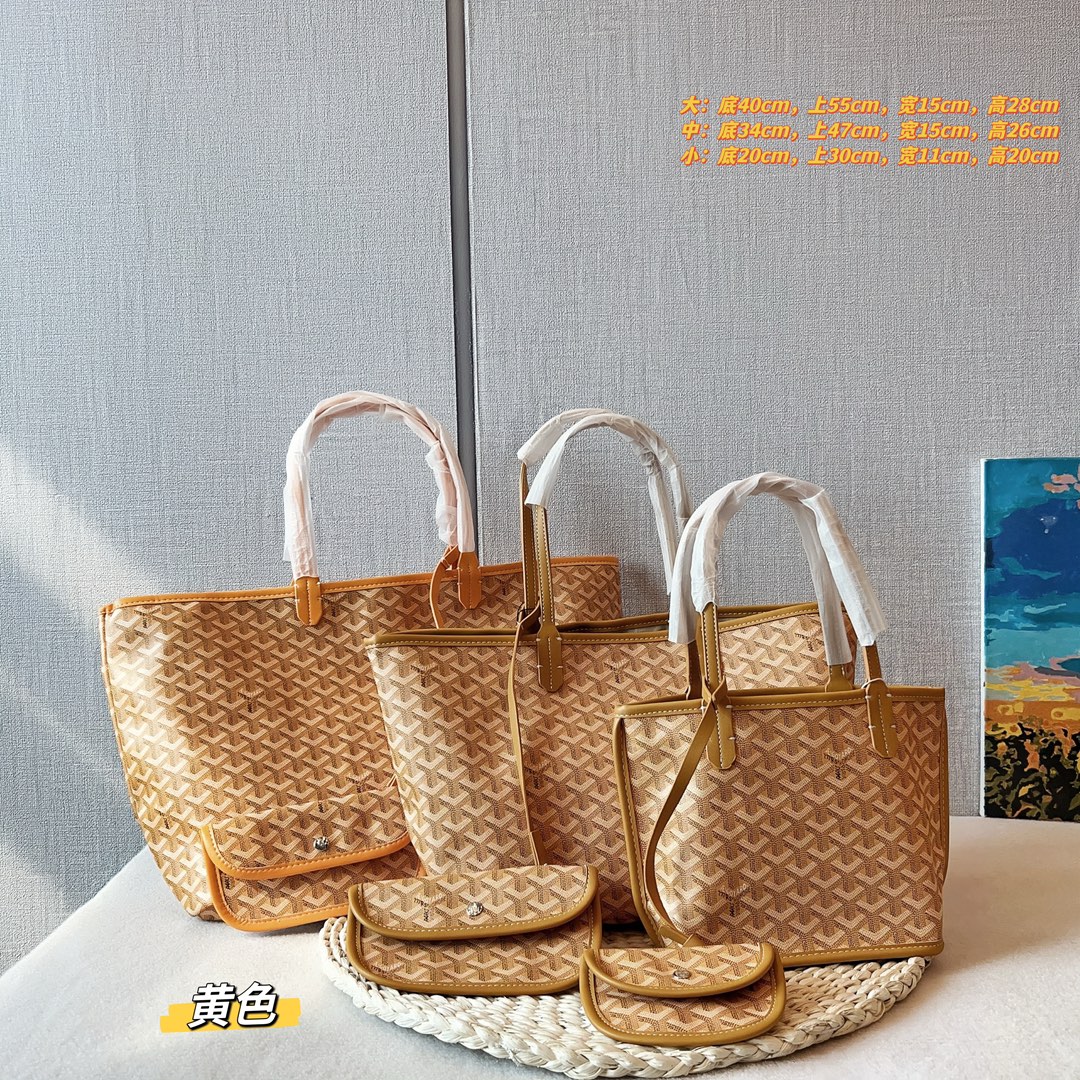 Goya tote bag Y letter leather shoulder bag handbag