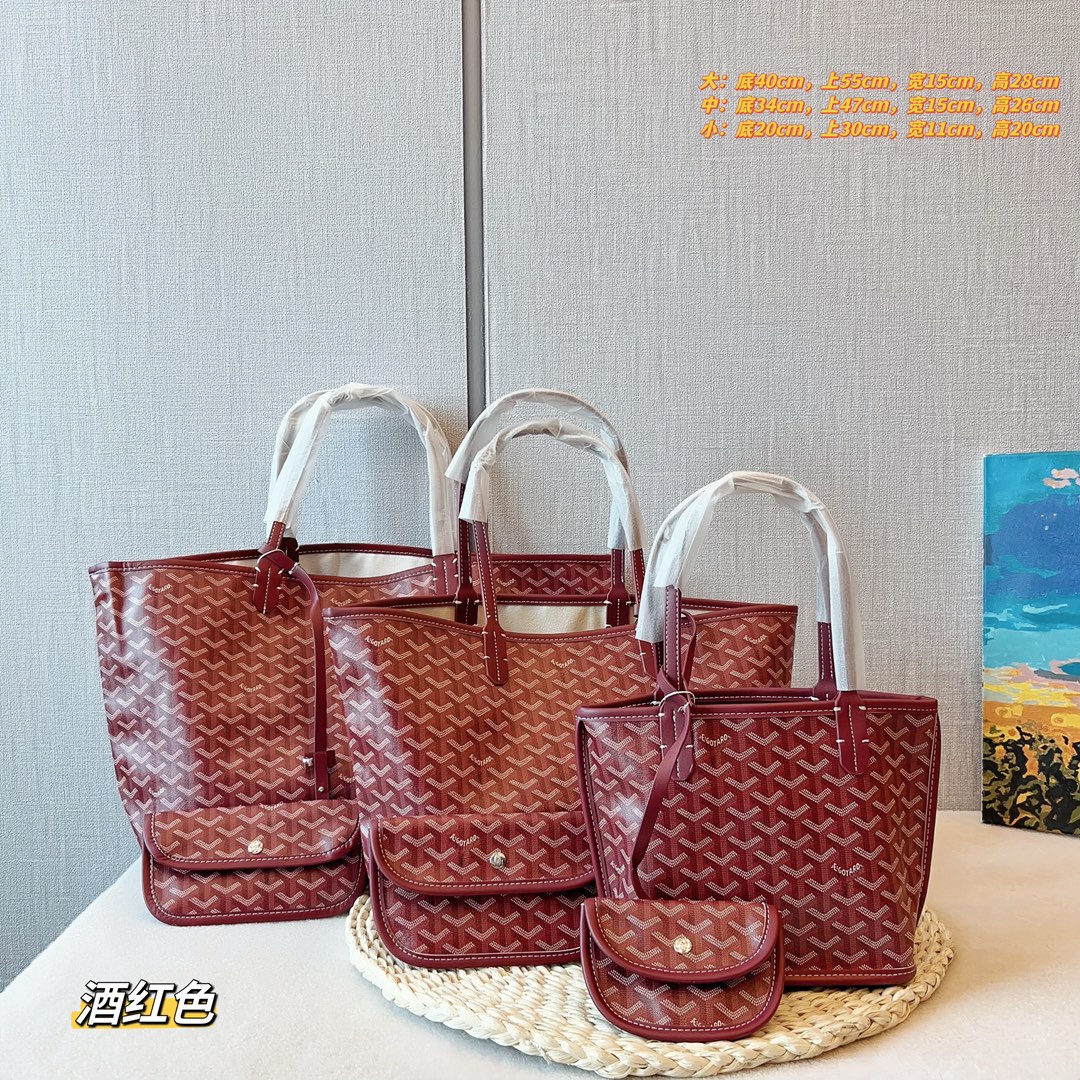 Goya tote bag Y letter leather shoulder bag handbag