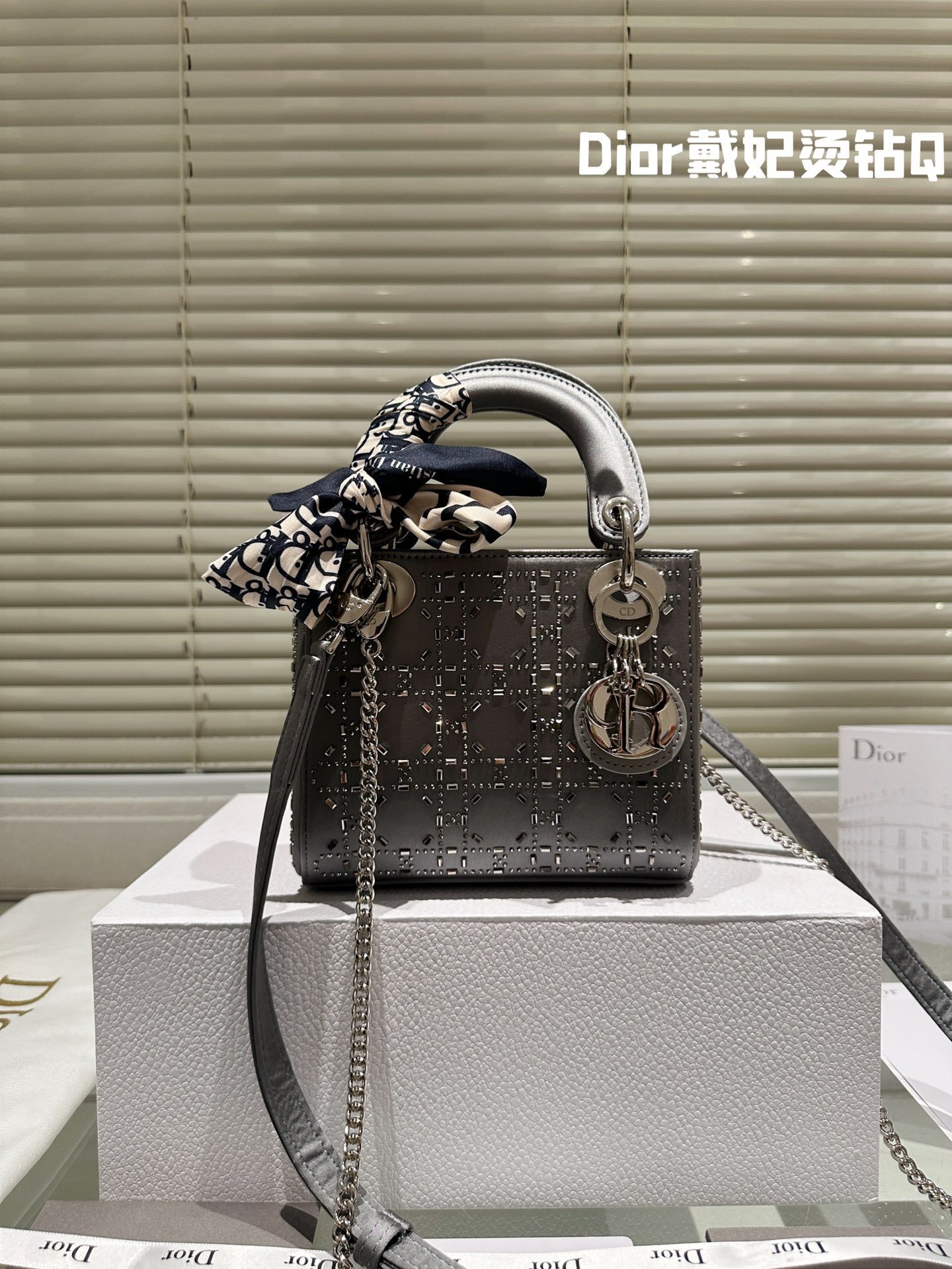 Dior Premium Fashion Saddle Bag, Diana Lacquer Leather Bag