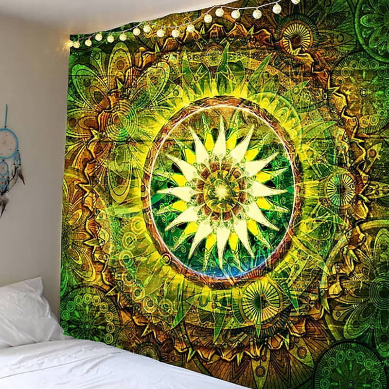 Clisil Mandala Bohemian Wall Tapestry Art Decor Blanket Curtain Hanging Home Bedroom Decoration Boho Hippie Psychedelic Floral Flower Lotus Indian
