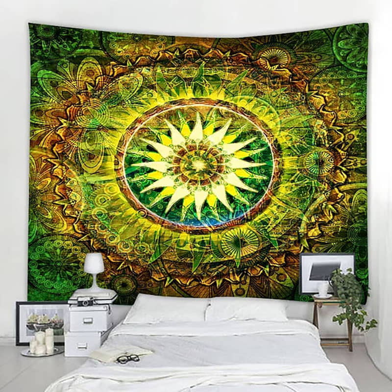 Clisil Mandala Bohemian Wall Tapestry Art Decor Blanket Curtain Hanging Home Bedroom Decoration Boho Hippie Psychedelic Floral Flower Lotus Indian