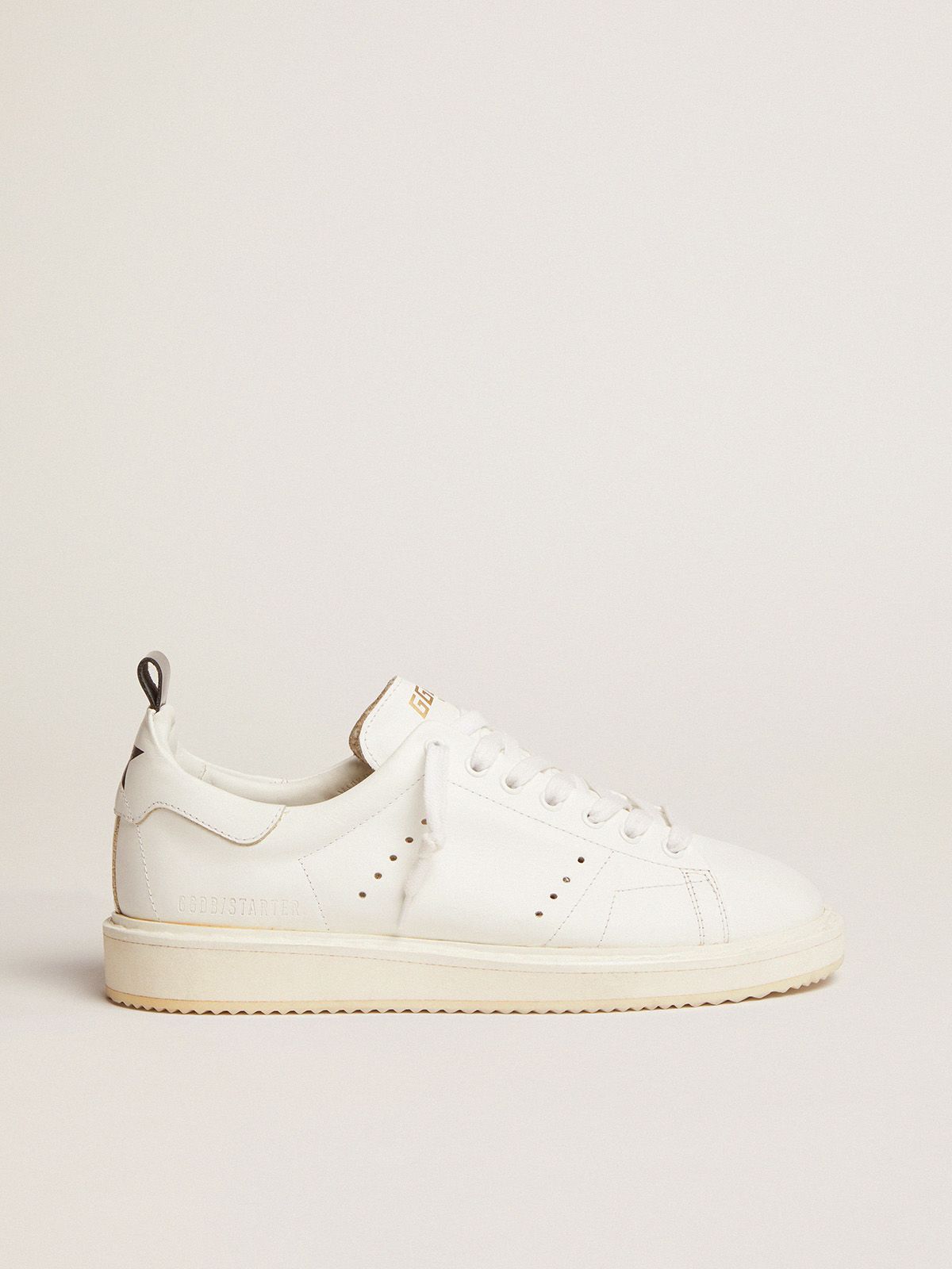 golden goose leather sneakers white Starter in total