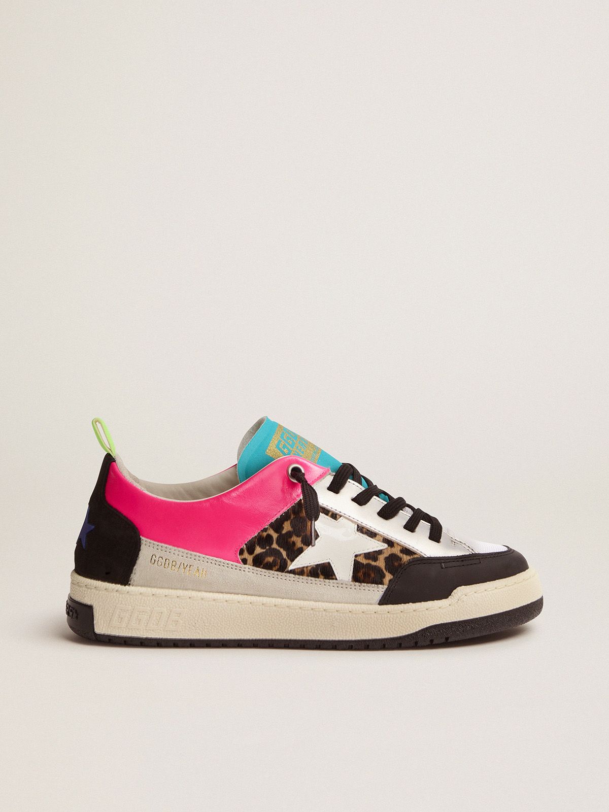 Women’s fuchsia and leopard-print Yeah sneakers | 