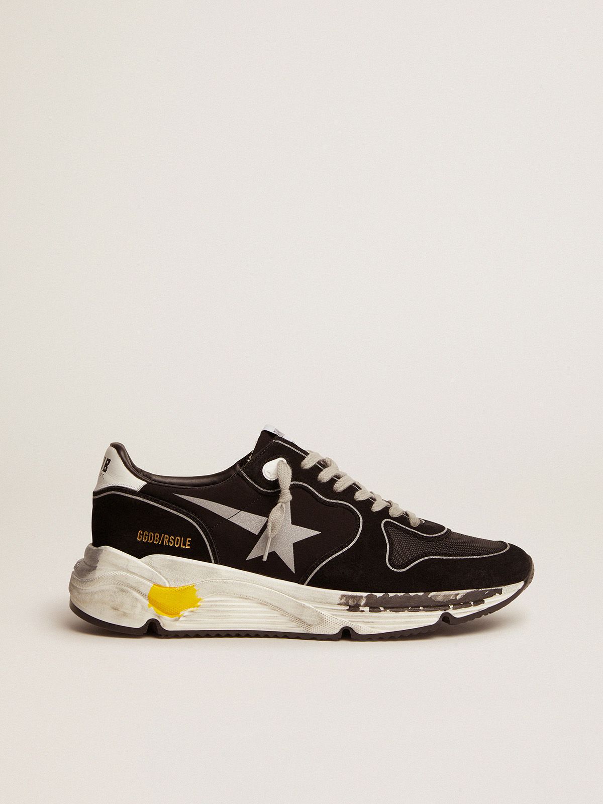 golden goose Sole star sneakers Black silver with Running
