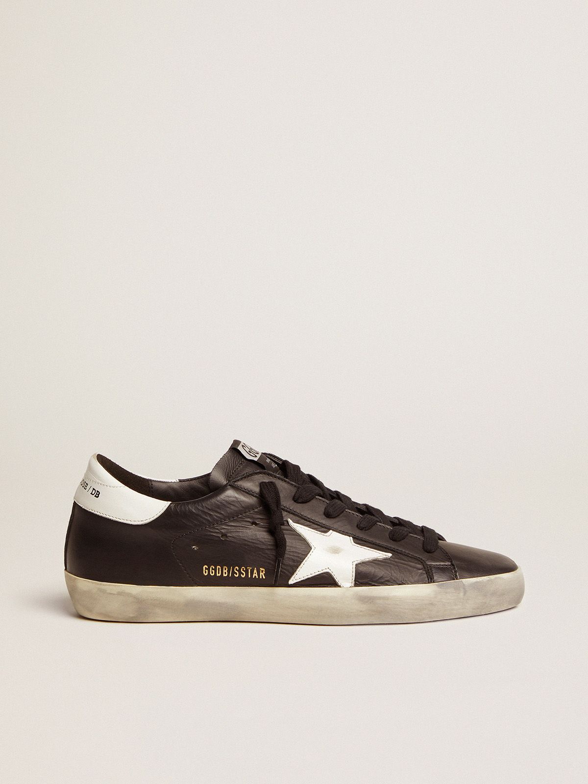 golden goose in star leather heel and sneakers tab Superstar contrast with