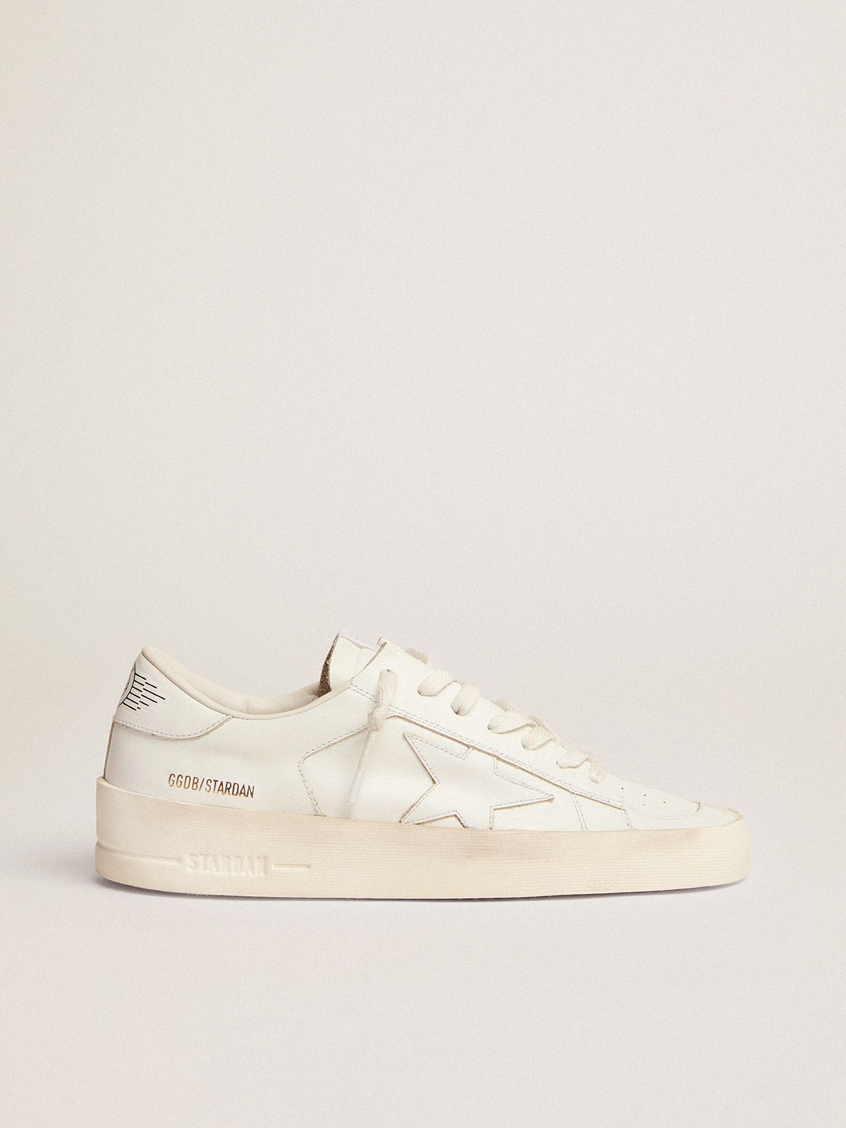 golden goose leather total white Stardan sneakers in