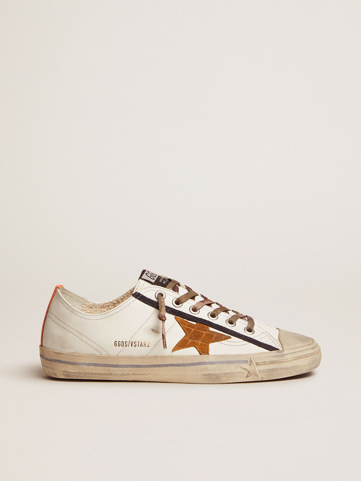 V-Star LTD sneakers in white leather with crocodile-print suede star | 
