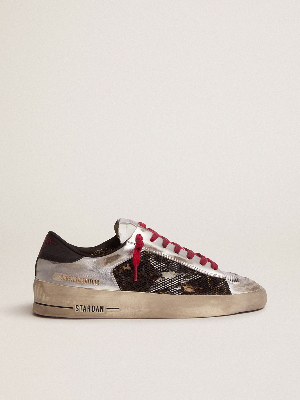 Women's Limited Edition LAB silver and animal-print Stardan sneakers | 