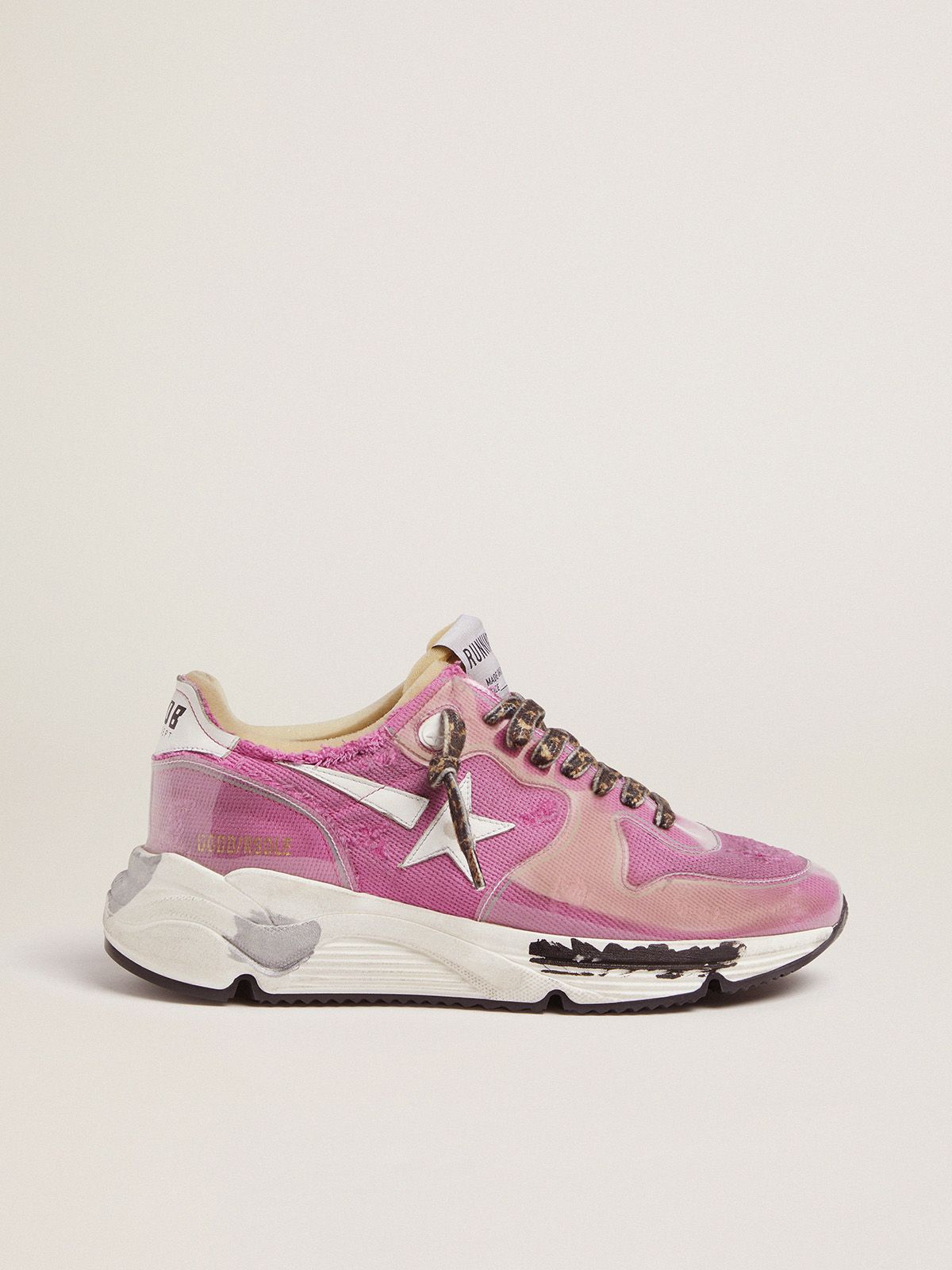 Fuchsia Running Sole LTD sneakers with raw edges | 